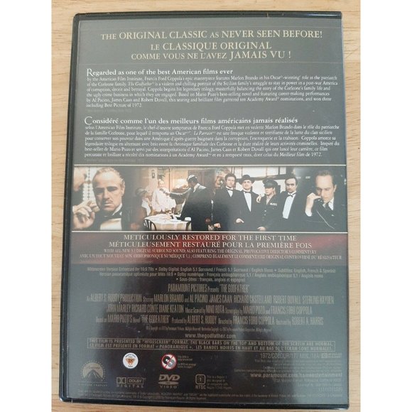 The Godfather The Coppola Restoration DVD Box Set Widescreen English French - Picture 3 of 8